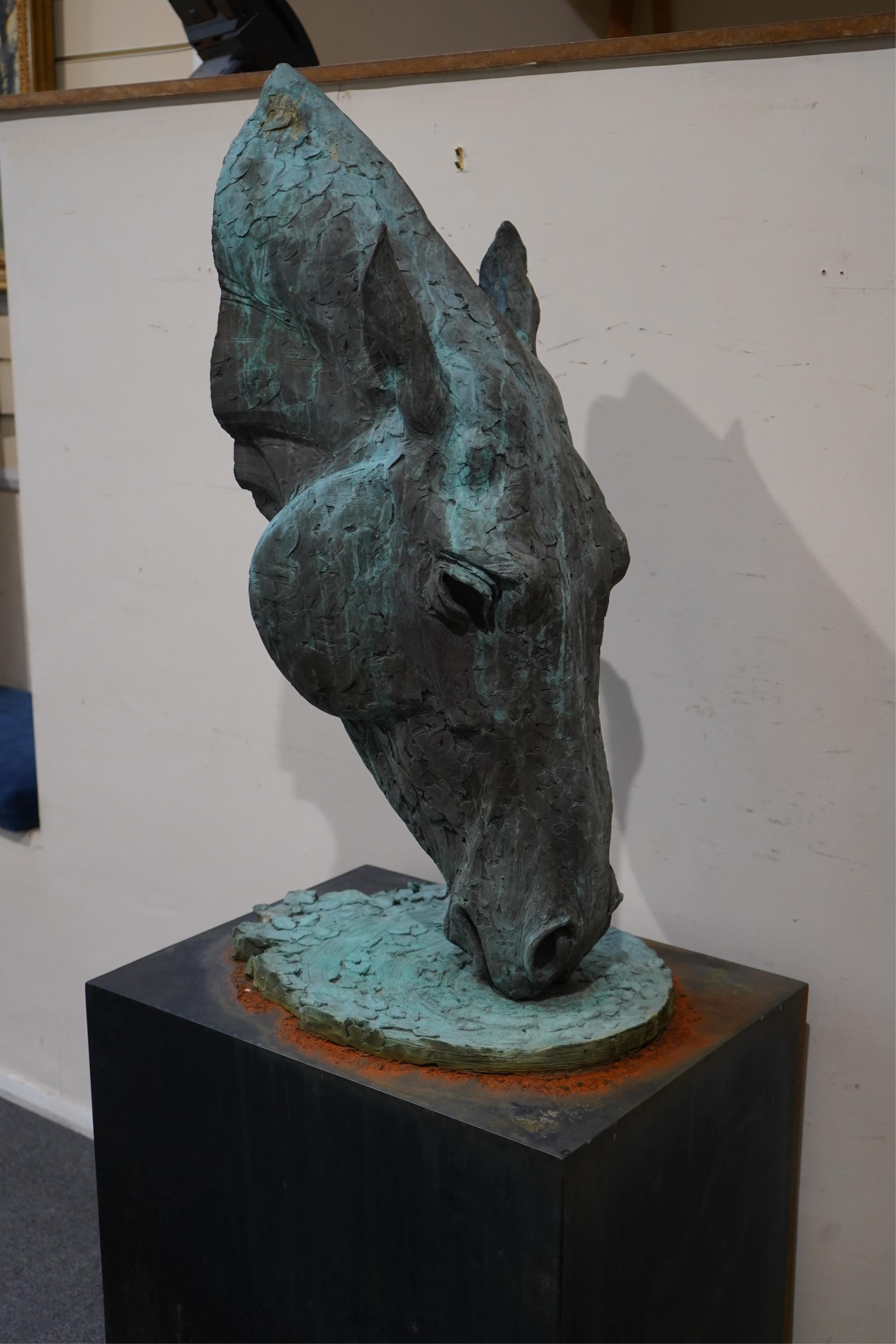 Lucy Kinsella, (b. 1960), 'Drinking Horse'